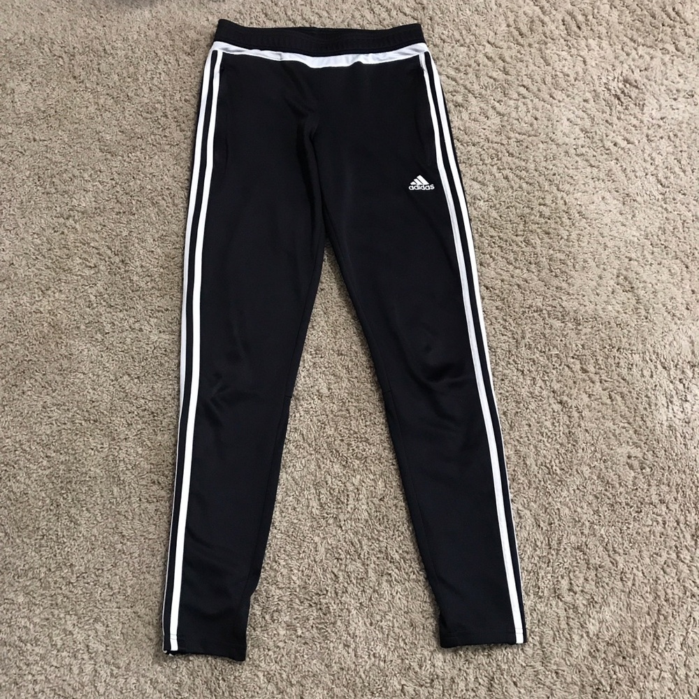 Adidas Black and White Skinny Joggers!